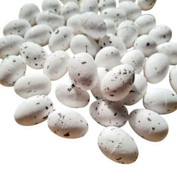 Jajka styropianowe do dekoracji Wielkanoc, Białe, 2,5 cm – 50 szt.